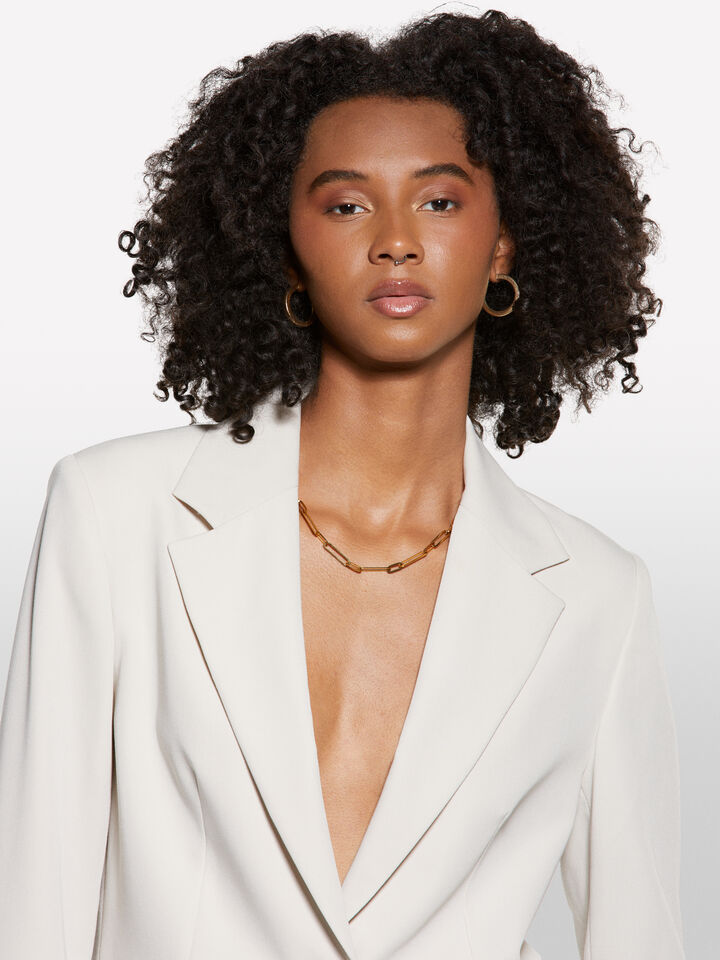 Beige regular fit blazer - women's blazers - Beige | Sisley image number 4